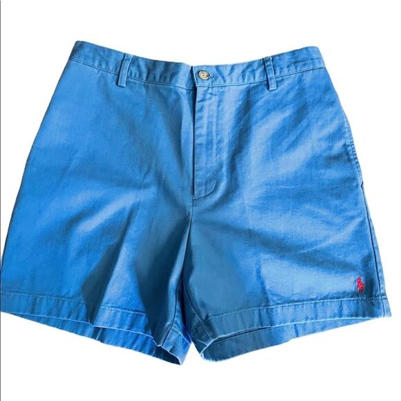 Ralph Lauren sport flat Front high rise cotton shorts size 8 - Picture 1 of 7